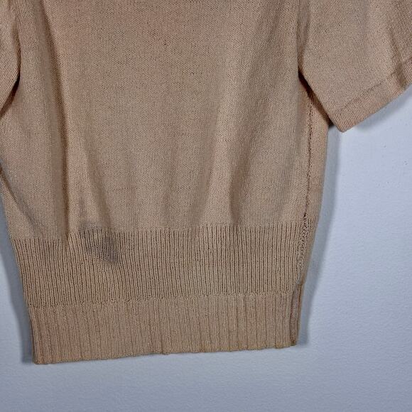 Vintage 1980s Cottage Core Sweater Pale Pink Green Floral Embroidery AS IS - Picture 13 of 15